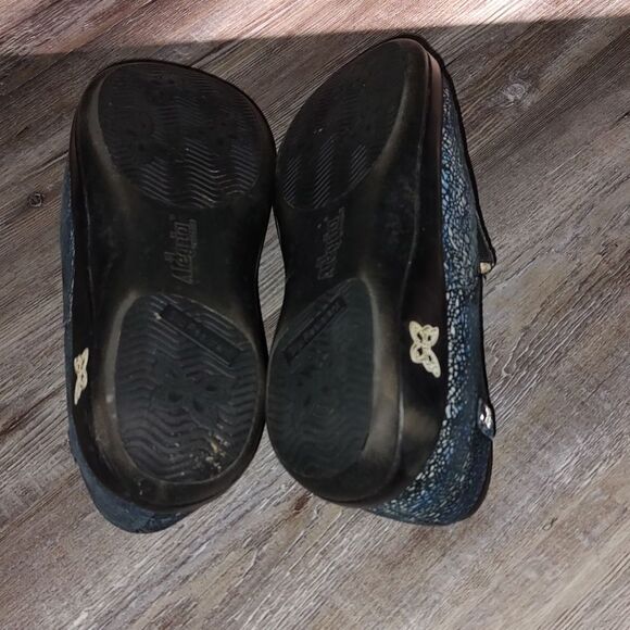 Alegria Keli Professional Shoe Women's Size 39 Blue Crackle Pop Print Black Sole - Picture 8 of 8